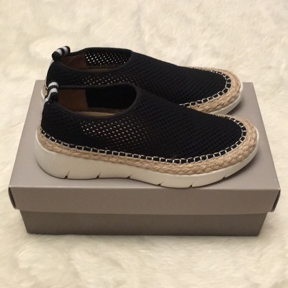 NIB Franco Sarto Pascha Black Mesh Slip On Black - Picture 2 of 7